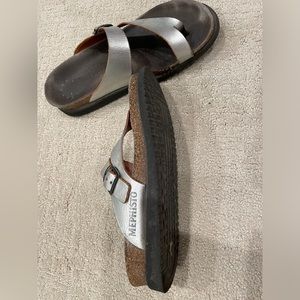 Mephisto silver sandal size 38
